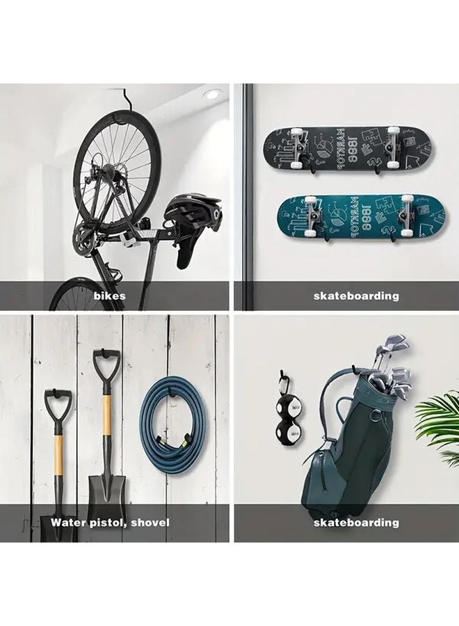 3pcs Heavy Duty Wall Mounted Bike Hooks Garage Storage Organizer For Bikes Tools - Image 5