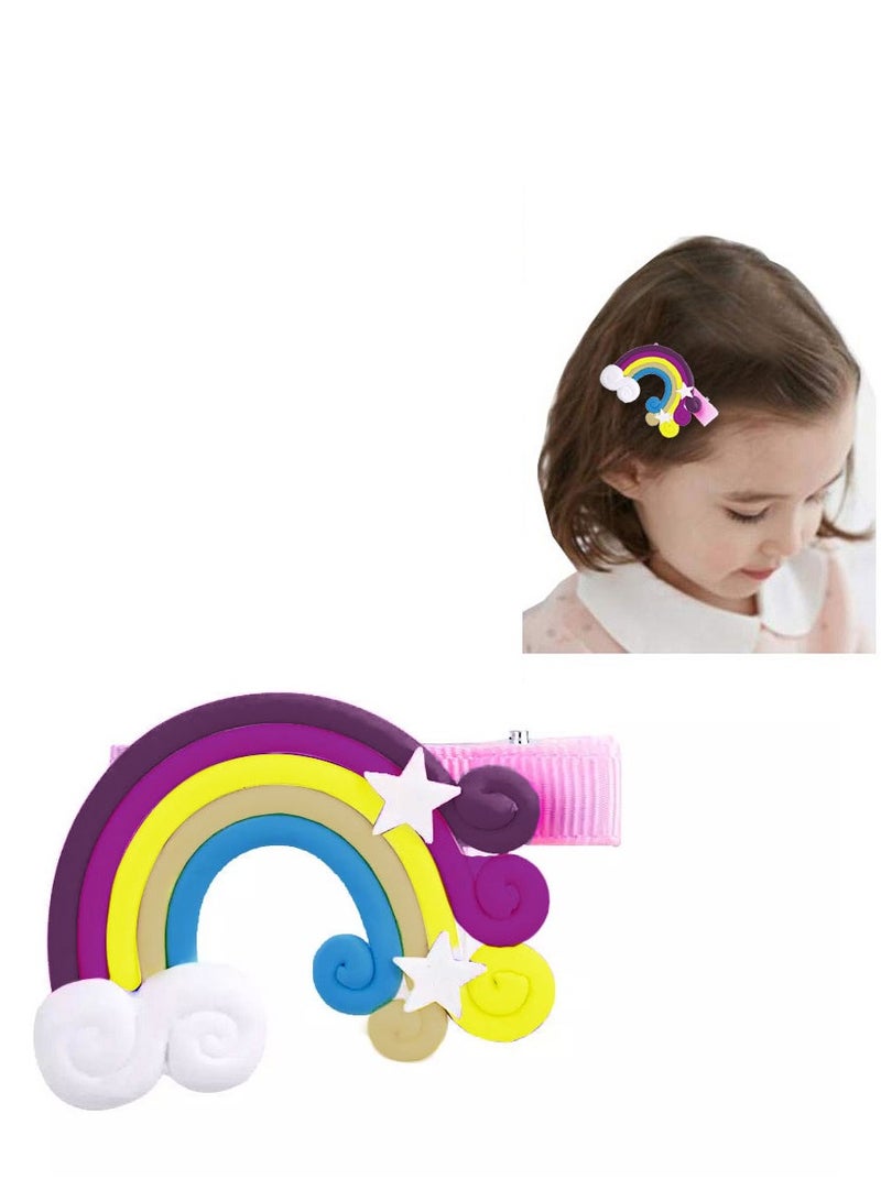 MARGOUN 8 Packs For Hair Clips Cloud Ornaments and Lollipop Colourful Flatback Polymer Hair Clips - Image 2