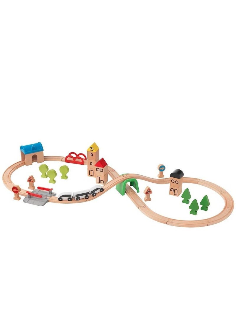 ليلابو طقم قطار مع قضبان 45 قطعة - Image 1