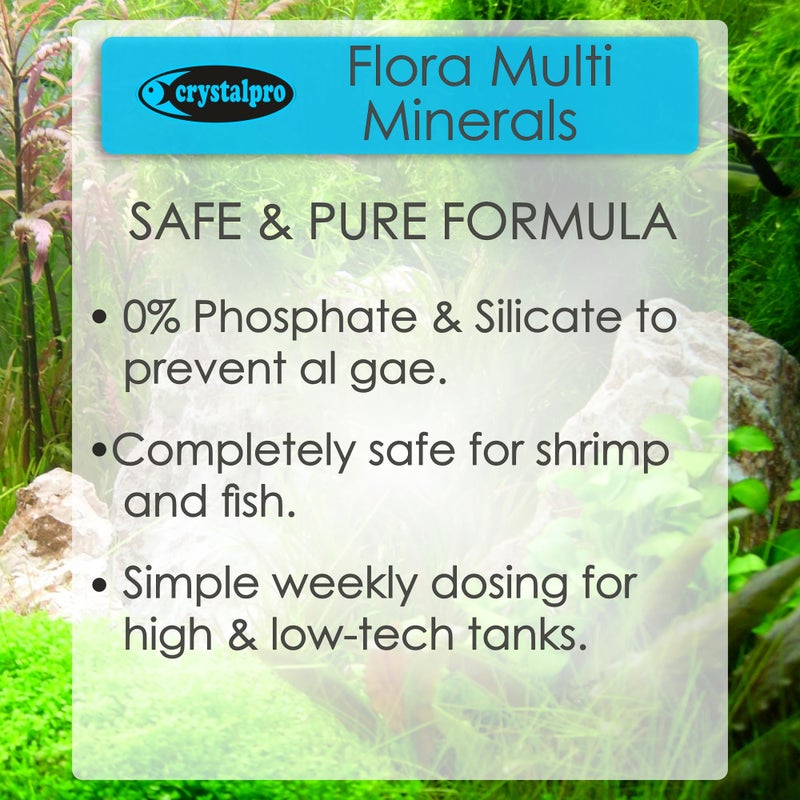 Crystalpro Flora Multi Minerals All in One Aquarium Plant Fertilizer - for Fast Growing Healthy Plants - Plant Food for Root and Leaf Growth- Safe for All Freshwater Livings 4.2 Oz - Image 5