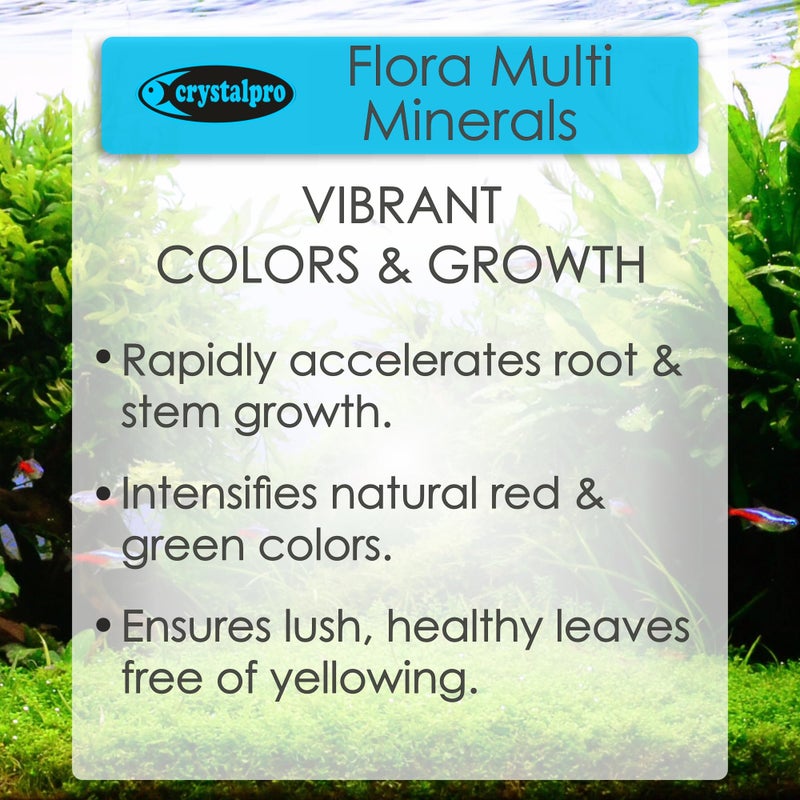 Crystalpro Flora Multi Minerals All in One Aquarium Plant Fertilizer - for Fast Growing Healthy Plants - Plant Food for Root and Leaf Growth- Safe for All Freshwater Livings 4.2 Oz - Image 4