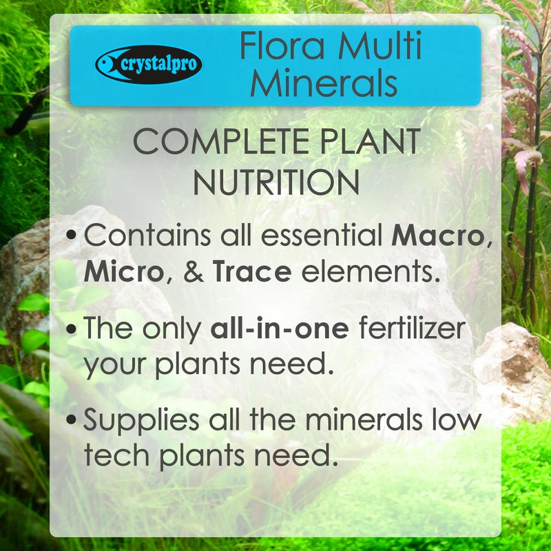 Crystalpro Flora Multi Minerals All in One Aquarium Plant Fertilizer - for Fast Growing Healthy Plants - Plant Food for Root and Leaf Growth- Safe for All Freshwater Livings 4.2 Oz - Image 3