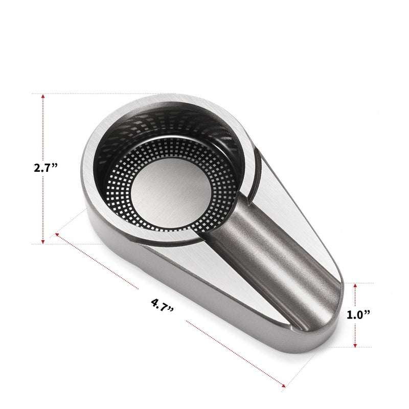 CiTree Cigar Travel Ashtray, Metal (Silver) - Image 5