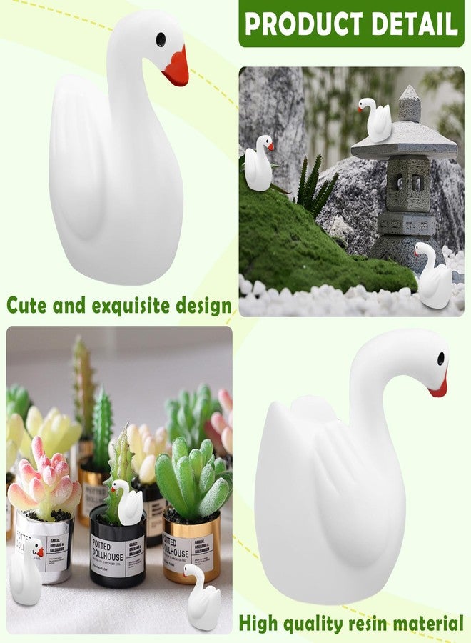 Oubest 80Pcs Mini Gooses Resin Tiny Gooses Miniature Decoration Figurines Ducks Dollhouse Garden Decor Plastic Mini Animals Micro Landscape Ornament Cake DIY Craft - Image 4
