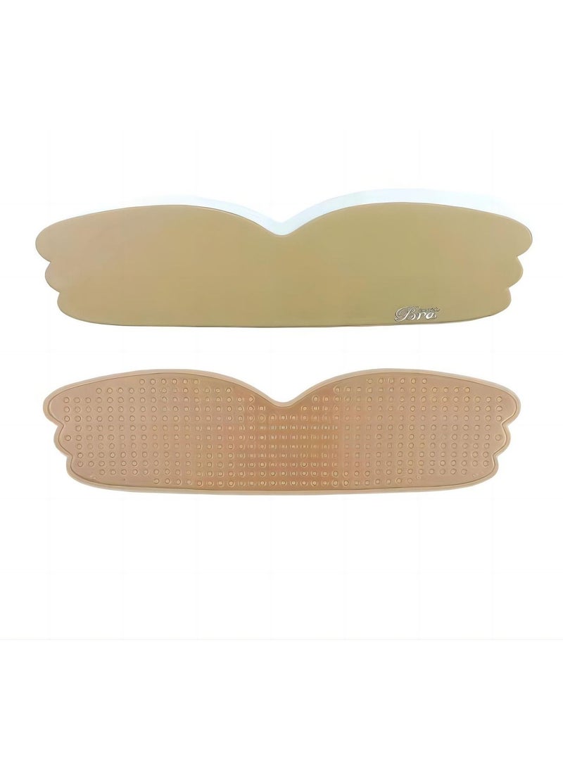 Women Push Up Backless Strapless Adhesive Nipple Cover Silicone Invisible Bra  - Image 1