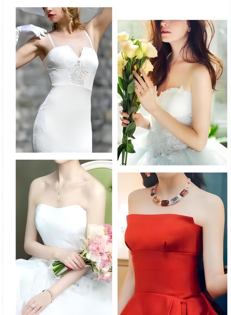 Women Push Up Backless Strapless Adhesive Nipple Cover Silicone Invisible Bra  - Image 3
