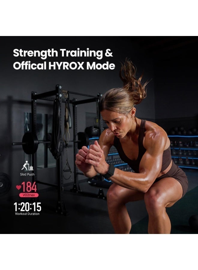 M.A&F's H59 Helio Strap Smart Band Fitness Tracker, 24/7 Activity and Sleep Tracker with Heart Rate, 10 Days Battery Life, 27 Sports Modes, Strength Training, With Extra band - Image 4