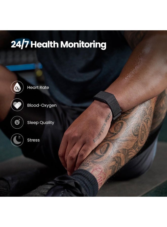 M.A&F's H59 Helio Strap Smart Band Fitness Tracker, 24/7 Activity and Sleep Tracker with Heart Rate, 10 Days Battery Life, 27 Sports Modes, Strength Training, With Extra band - Image 3