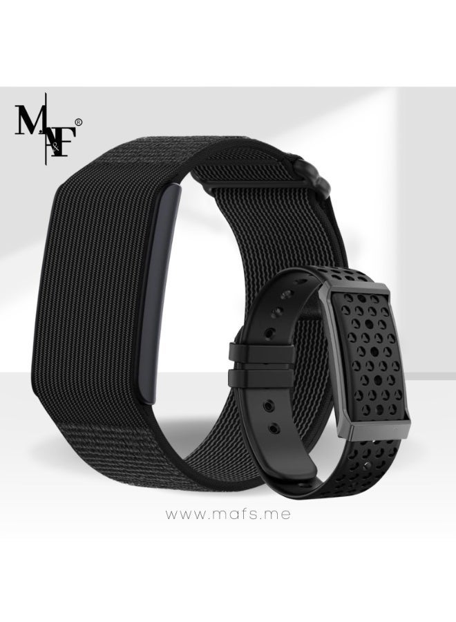M.A&F's H59 Helio Strap Smart Band Fitness Tracker, 24/7 Activity and Sleep Tracker with Heart Rate, 10 Days Battery Life, 27 Sports Modes, Strength Training, With Extra band - Image 1