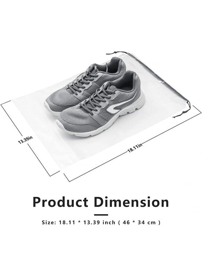 يلا جوي مجموعة من 20 كيس تخزين شفاف، حقيبة تنظيم أحذية مزودة بحبل للرجال والنساء والأطفال، أكياس أحذية شفافة كبيرة للسفر، حقائب تخزين منزلية، ملابس، أدوات تجميل - Image 2