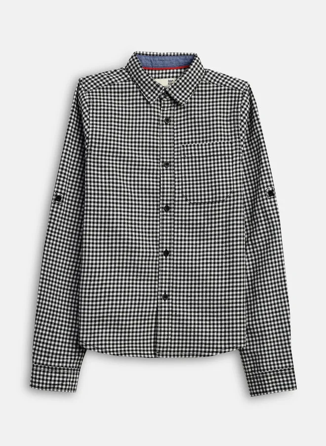 بونكيدز BONKIDS Boys Gingham Checks Opaque Checked Casual Shirt