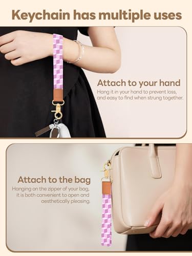 Handlein Wristlet Keychain for Women and Men, Key Chain Holder, Wrist Lanyard for Keys (Cube) - Image 4