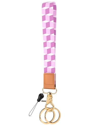 Handlein Wristlet Keychain for Women and Men, Key Chain Holder, Wrist Lanyard for Keys (Cube) - Image 1