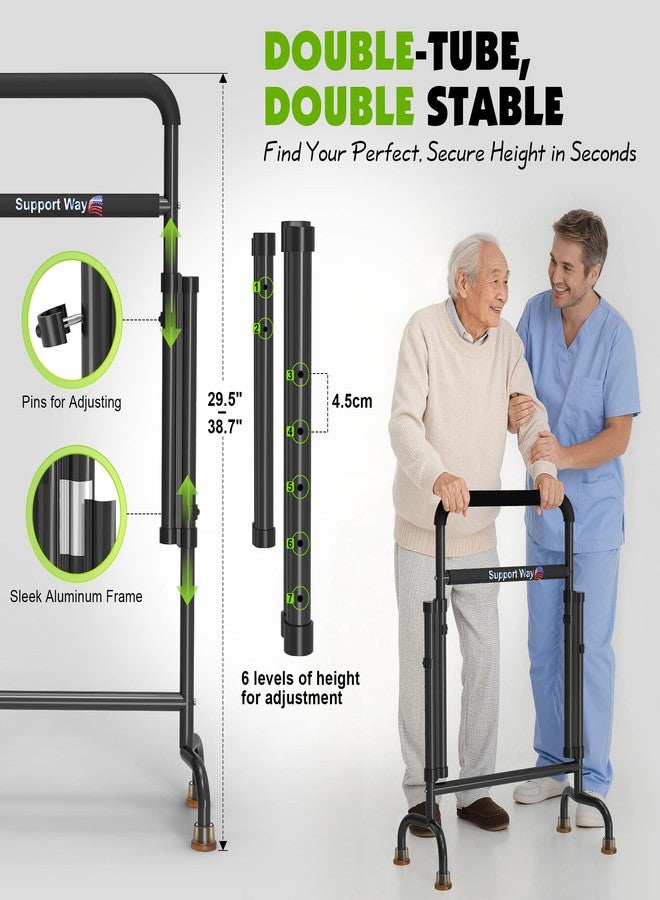 Support Way Stand Assist for Chair & Couch - Reinforced Dual-Tube Design, Height Adjustable Mobility Aid for Seniors, Lightweight Aluminum Frame with 600lb Capacity - Image 4