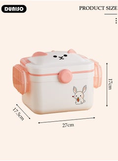 DUNISO 2 Layers Large Medicine Storage Box, Family small safety emergency medical storage box kit travel,Layered Daily Medicine Cabinet,First Aid Storage Box Container Bin with Compartments and Portable Handle for Family  - Image 5