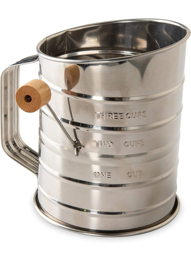 NORDIC WARE Nordic Ware Flour Sifter, 3-Cup, Stainless Steel  - Image 1
