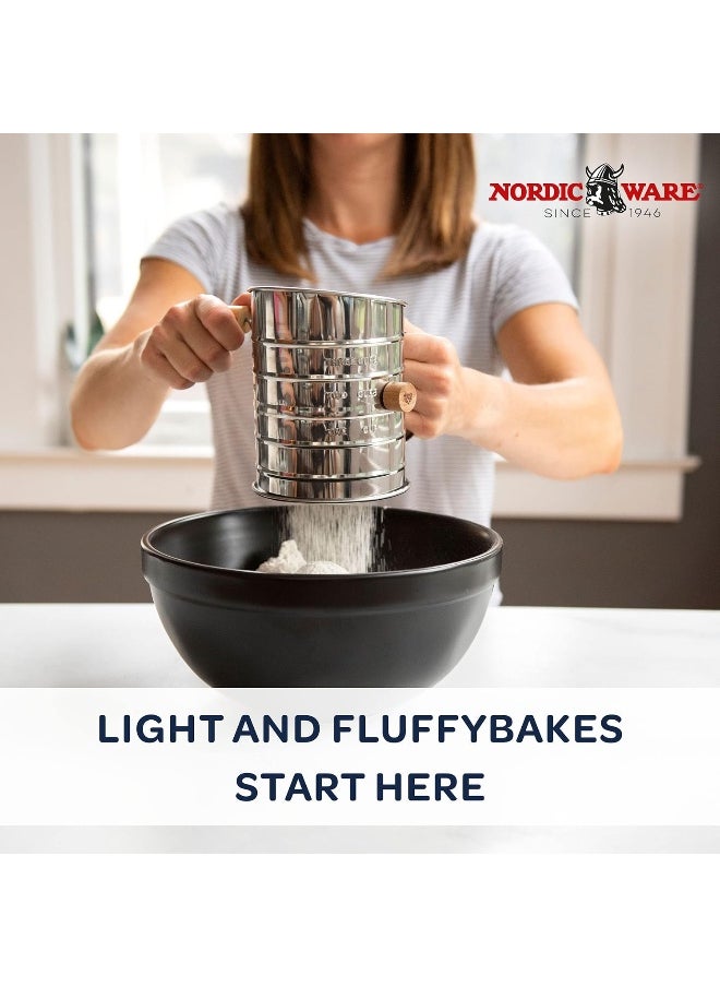 NORDIC WARE Nordic Ware Flour Sifter, 3-Cup, Stainless Steel  - Image 2