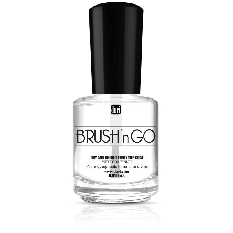 duri Brush'n Go Dry and Shine Speedy Top Coat, Fast Dry Top Coat Nail Polish - 0.45 fl.oz. (pack of 1) - Image 1