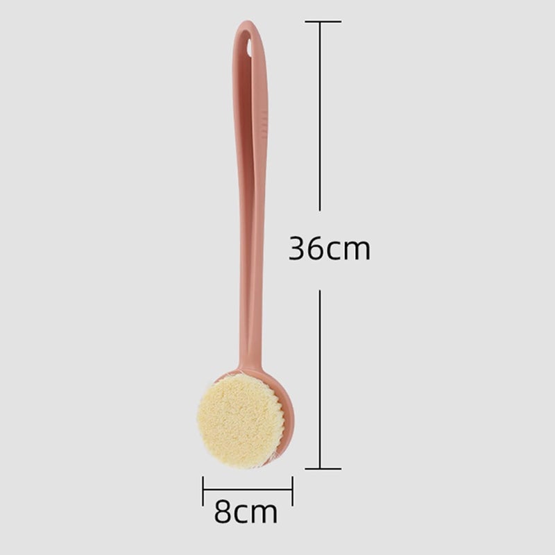 HENIRAG 1 Pcs Bath Brush Back Scrubber with Soft Bristles Long Handle Bathing, Spa Body Massage Pink - Image 5