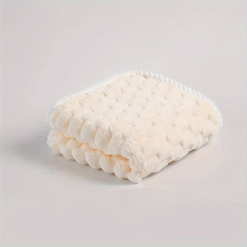 1 Pack Beige Ultra Soft Microfiber Washcloth 11.81 x 11.81 Inch Quick Dry Super Absorbent Waffle Weave For Daily Use Spa Gym And Travel - Image 3