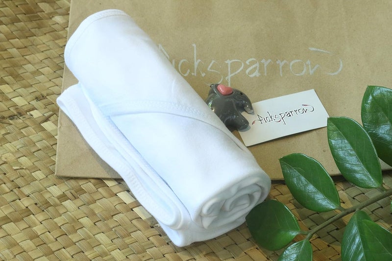 Picksparrow Soft Hooded Baby Blanket/Towel/Baby Wrap (Pack of 2, 75 x 75 cm, White, Cotton, Breathable) - Image 4