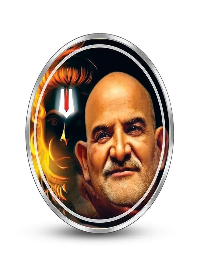 Silviya BIS Hallmarked Neem Karoli Baba 999 Pure Silver Coin (10 Gram) Round Shape: Kainchi Dham Ashram - Hindu Guru - Spiritual Master - Devotional - Religious - Gift - Image 2