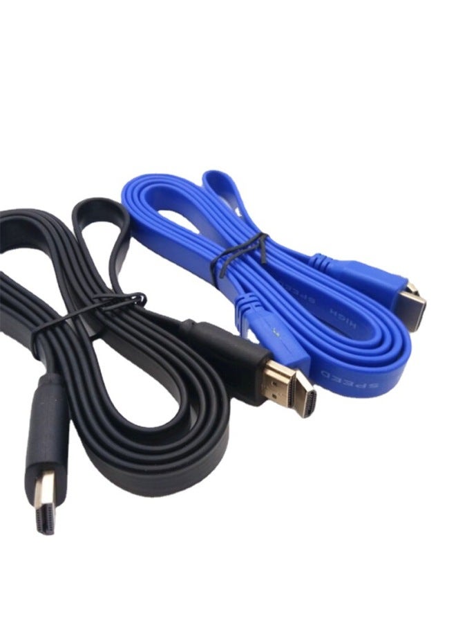 Special Flat Hdmi Line Hd Line Hdmi1.4 Flat Line Support 3D1080p TV Cable Manufacturers-Color:Black Flat Cable Hdmi 3m  - Image 1