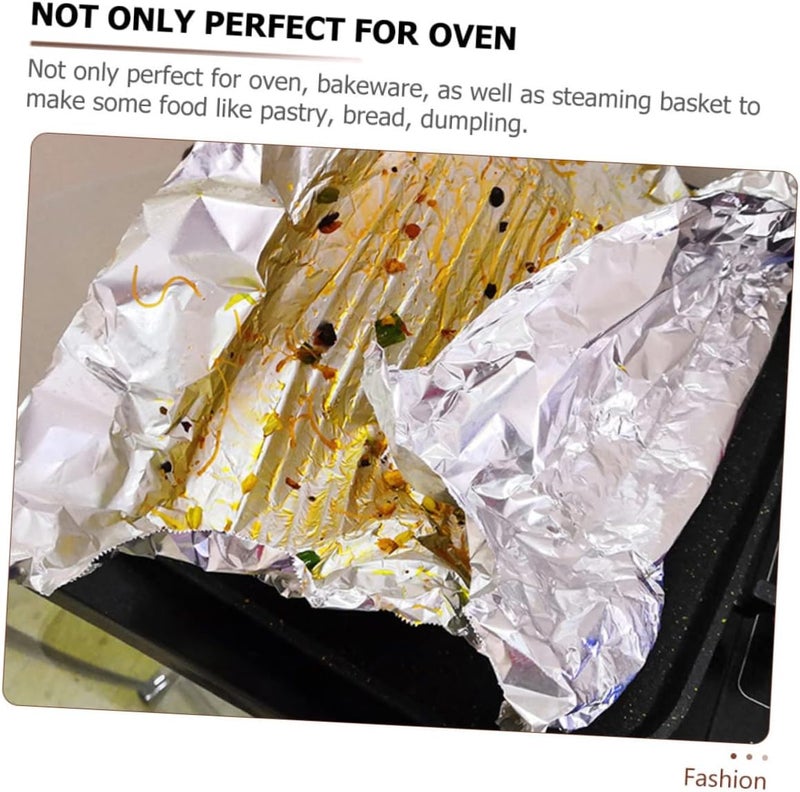 Outanaya 50sheets Multi-function Tin Foil Baking Paper Convenient Greaseproof Sheets for Oven Grilling and Frying and Practical - Image 4