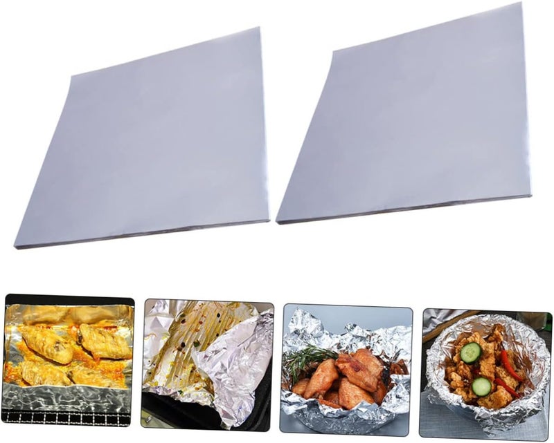 Outanaya 50sheets Multi-function Tin Foil Baking Paper Convenient Greaseproof Sheets for Oven Grilling and Frying and Practical - Image 3