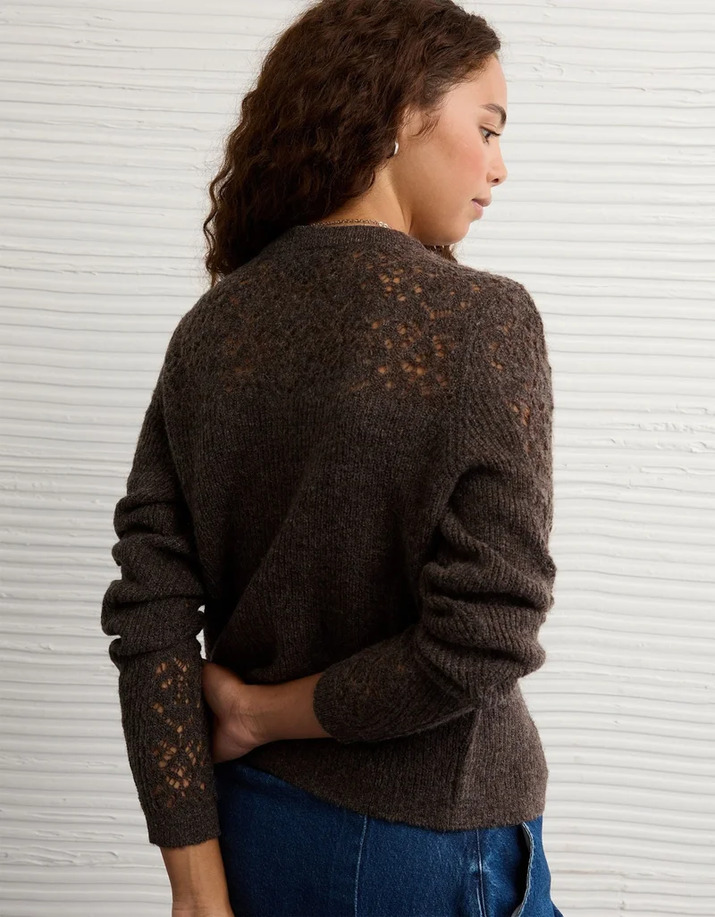 American Eagle AE Knit Lace Cardigan