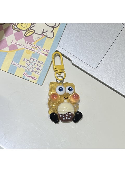 Glowing SpongeBob  Patrick Keychain Cartoon BFF Charms SpongeBob SquarePants