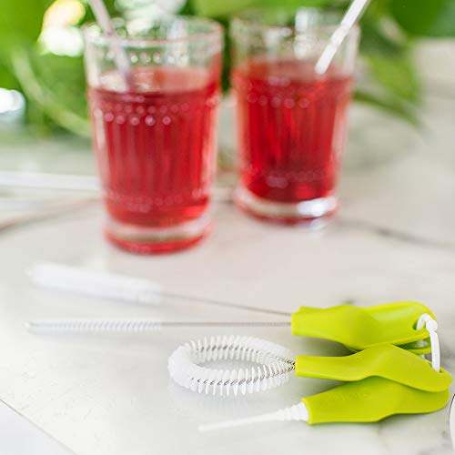 Full Circle Little Sipper, Bottle and Straw Cleaning Brush Set, Sizes for Both Narrow & Wide Straws, Green - Image 2