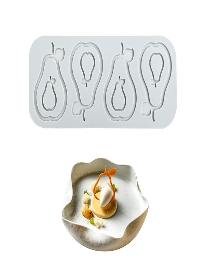 mostsom Silicone Fondant Mold Pear Shape Cake Molds 3D Candy Sugar Lace Mat DIY Baking Mould for Polymer Clay, Dessert Cupcakes (H_ Pear) - Image 2