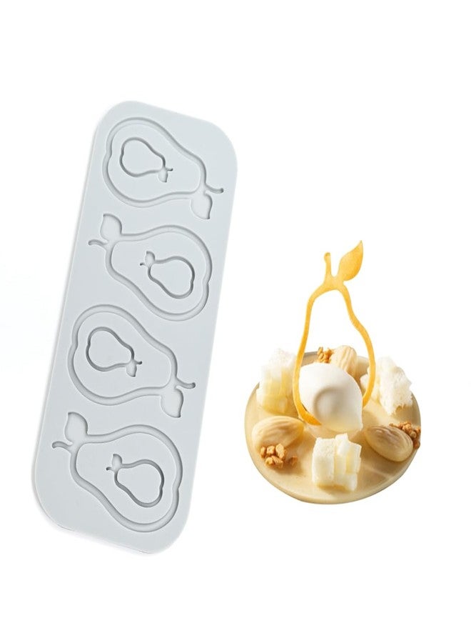 mostsom Silicone Fondant Mold Pear Shape Cake Molds 3D Candy Sugar Lace Mat DIY Baking Mould for Polymer Clay, Dessert Cupcakes (H_ Pear) - Image 4