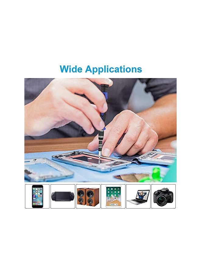 PROMASS مجموعة مفكات دقيقة مغناطيسية 62 في 1، مجموعة أدوات مغناطيسية لإصلاح الإلكترونيات مع قضيب تمديد مرن لمجموعات المفكات للهواتف المحمولة، الهواتف الذكية، وحدات التحكم في الألعاب، الكمبيوتر الشخصي، الأجهزة اللوحية - Image 5