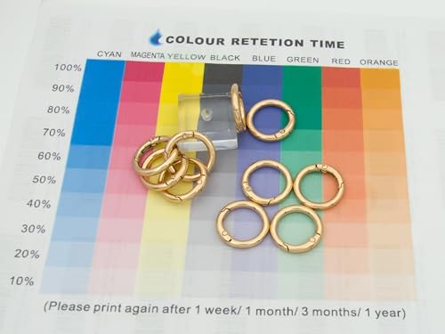 ZoloAJay 10Pack 3/4 Inch(19mm) Gold Spring O Rings Clip Keychain Metal Round Carabiner Clips Keyrings Snap Hook Buckle Shoulder Bag Purse Chain Rings Clip Replacement Keychain Lanyard Leather DIY Crafts - Image 5