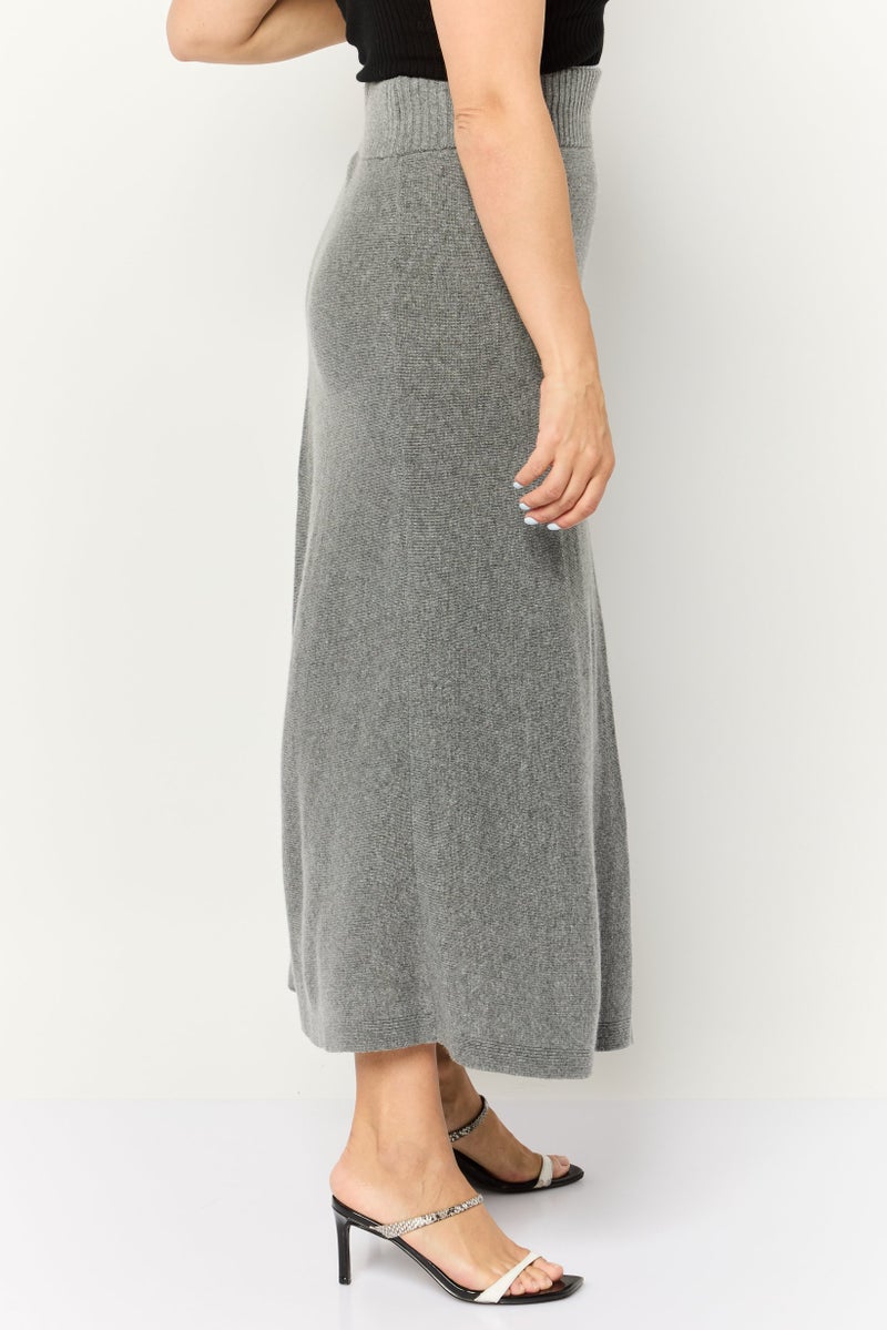 ESPRIT تنورة مستقيمة محبوكة للنساء، رمادي - Image 4