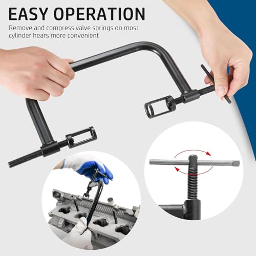 DASBET Valve Spring Compressor C Clamp Service Kit Valve Spring Removal Tool with C Clamp for ATV, Car, Motorcycle, Small Engine Vehicle Equipment (Blue) - Image 5