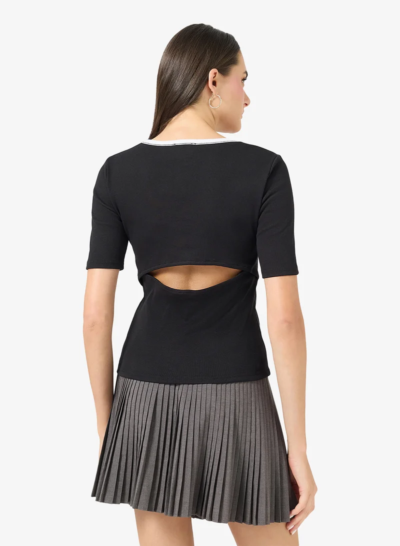 Calvin Klein Jeans  Casual 2X2 Baby Rib Scoop Nk Cutout for Women | Best Price UAE