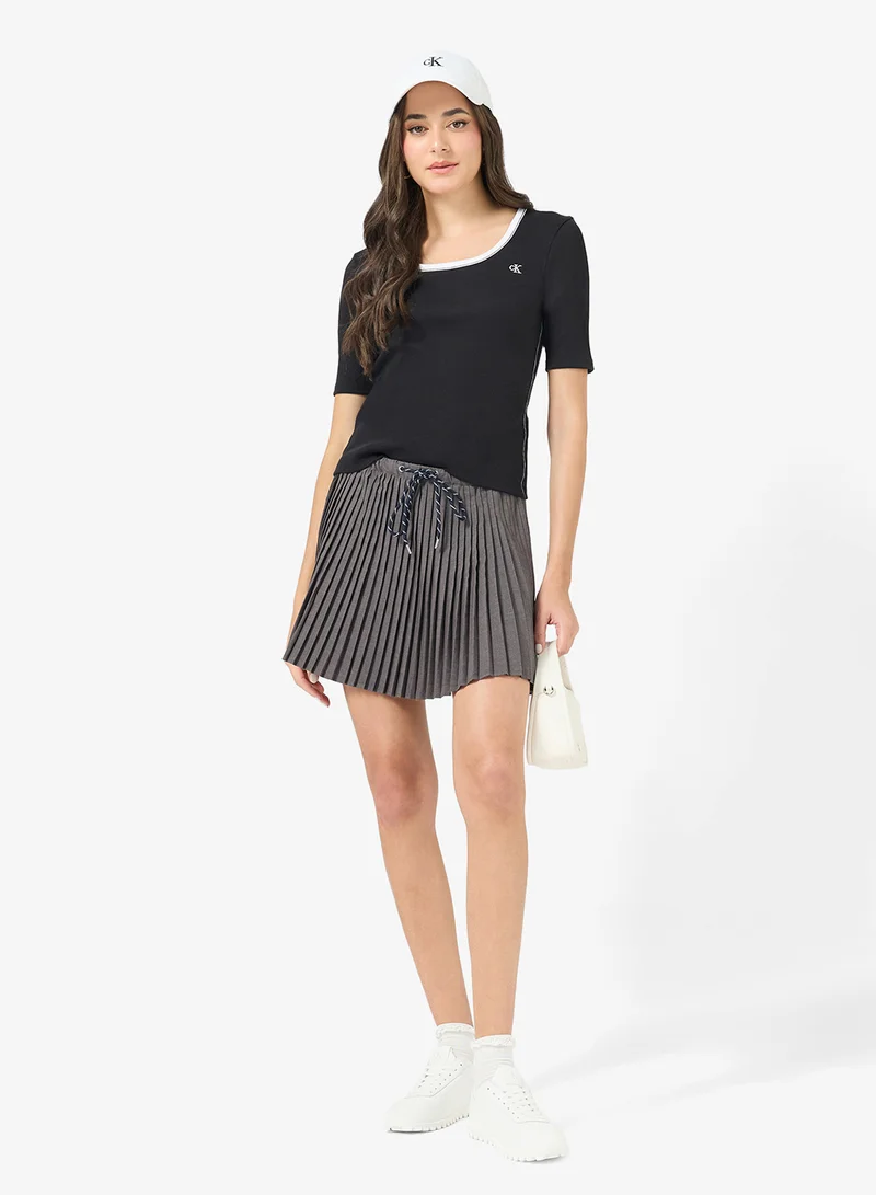 Calvin Klein Jeans  Casual 2X2 Baby Rib Scoop Nk Cutout for Women | Best Price UAE
