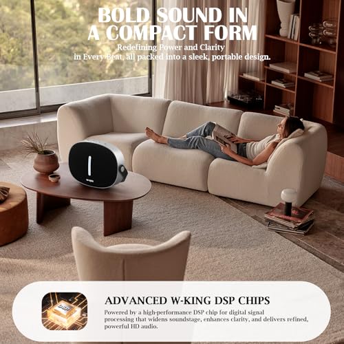 W-KING Portable Loud Bluetooth Speaker with Lights, 96W Peak Speakers Bluetooth 5.4 Wireless Outdoor Boombox, Powerful Bass/Crystal Sound, Fast Charge/USB/AUX for Home/Party, Personalized Gift Ideas - Image 3