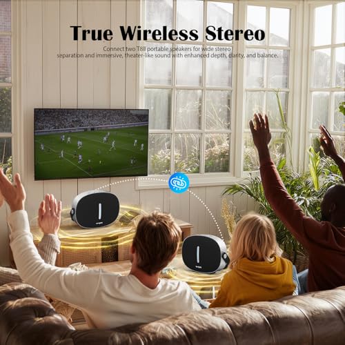 W-KING Portable Loud Bluetooth Speaker with Lights, 96W Peak Speakers Bluetooth 5.4 Wireless Outdoor Boombox, Powerful Bass/Crystal Sound, Fast Charge/USB/AUX for Home/Party, Personalized Gift Ideas - Image 4