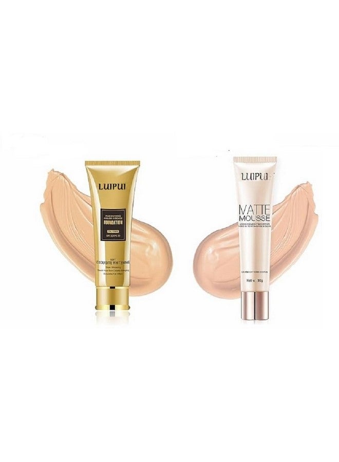 Lui Pui LUIPUI Age Defying Foundation, Matte Mouse Foundation/Long lasting, Waterproof- (80g+30g) (2 Items in the set) - Image 1