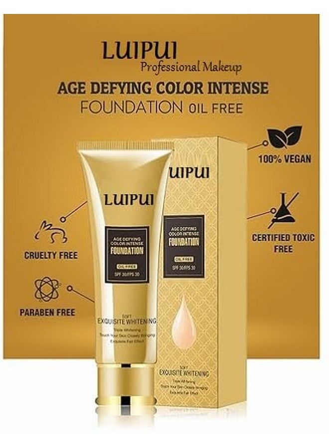 Lui Pui LUIPUI Age Defying Foundation, Matte Mouse Foundation/Long lasting, Waterproof- (80g+30g) (2 Items in the set) - Image 3