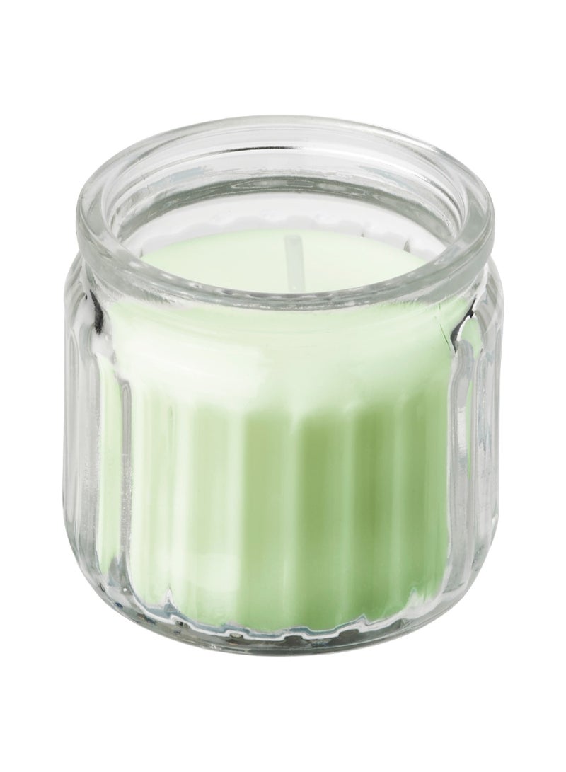 Scented Candle In Glass Apple/Light Green 12 Hr - Image 1