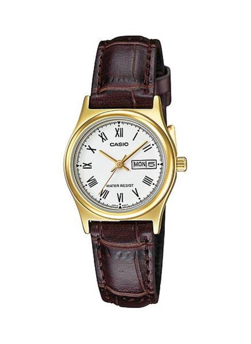 CASIO - Leather Band Quartz Couple Watch With Day & Date MTP/LTP-V006GL-7B - Image 1