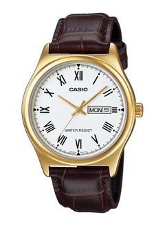 CASIO Leather Band Quartz Couple Watch With Day & Date MTP/LTP-V006GL-7B  - Image 2
