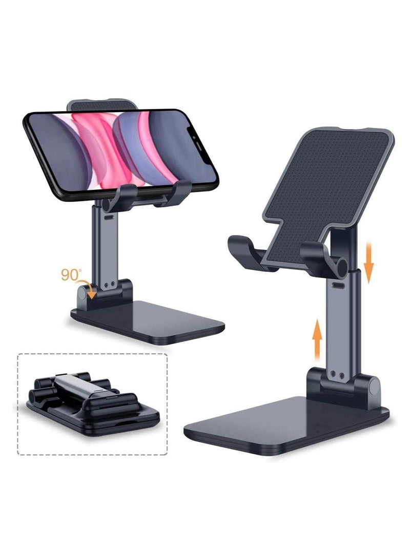 Adjustable Cell Phone Stand, Foldable Portable Phone Stand Phone Holder for Desk, Desktop Tablet Stand Compatible with Mobile Phone/iPad/Tablet - Image 1