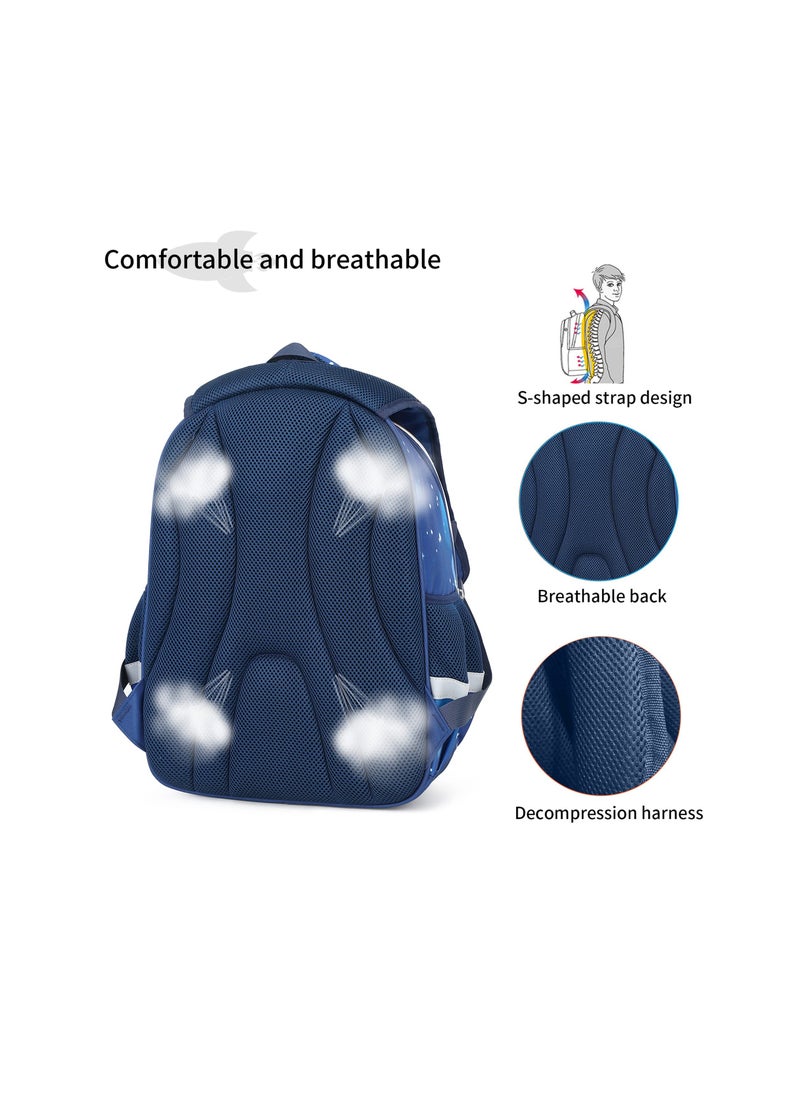 SYOSI - Kids Backpacks, Kindergarten Perfect Size School Backpack for Girls and Boys, Water Resistant Easy to Clean Preschool Book Bag for Kids, 16 inch Multifunctional Cute Large Capacity - Image 1