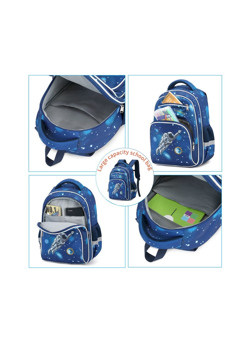 SYOSI - Kids Backpacks, Kindergarten Perfect Size School Backpack for Girls and Boys, Water Resistant Easy to Clean Preschool Book Bag for Kids, 16 inch Multifunctional Cute Large Capacity - Image 1